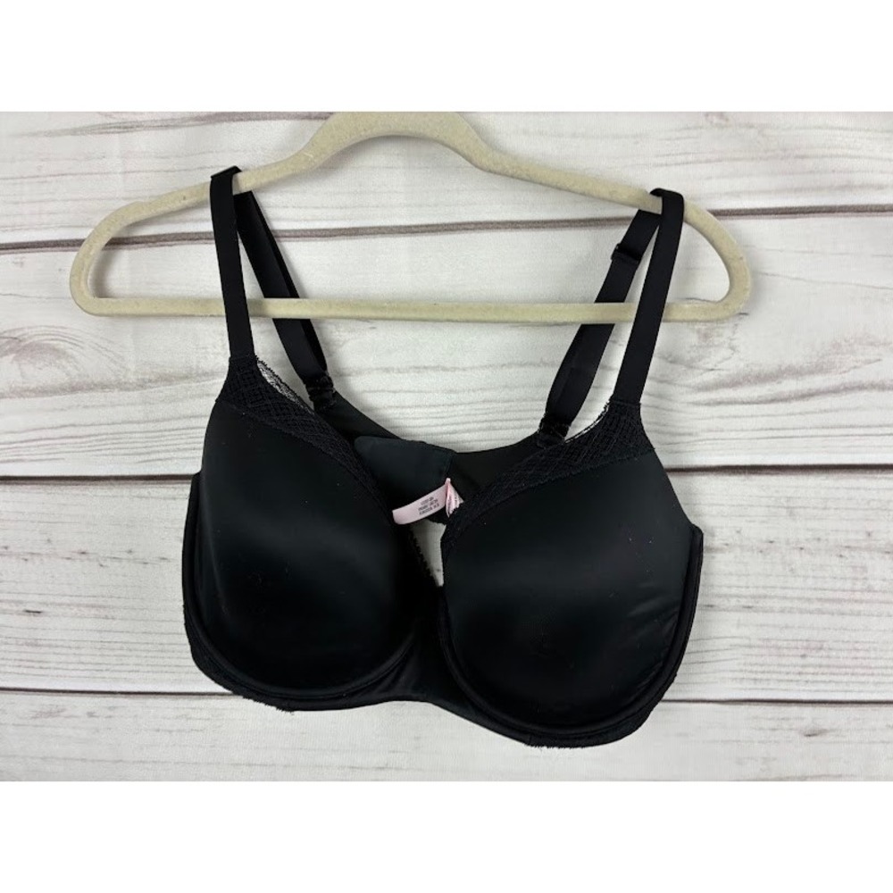 Victoria's Secret Body By Victoria Lined Demi Bra Black Lace Trim 36G